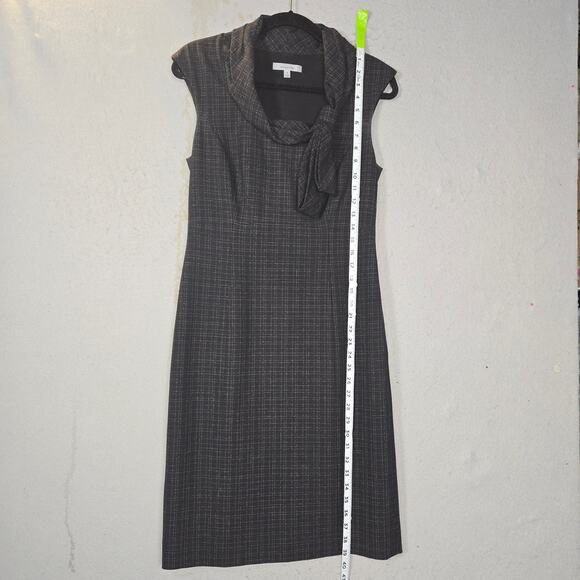 Classiques Entier Gray Plaid Size 6 Sheath Dress Career Business Office Casual - Picture 6 of 11